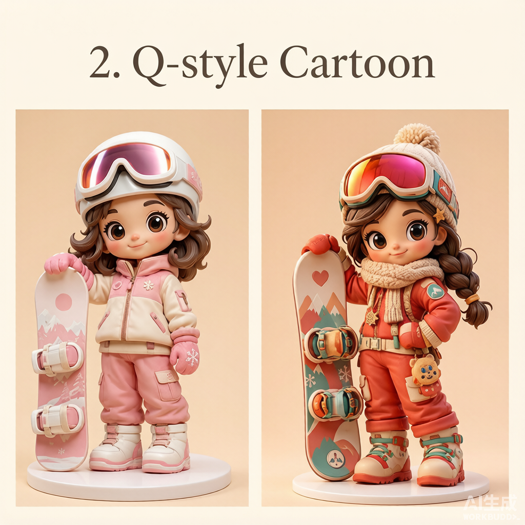 Custom cartoon-style 3D figurine handcrafted from photo by Joyfulpop
