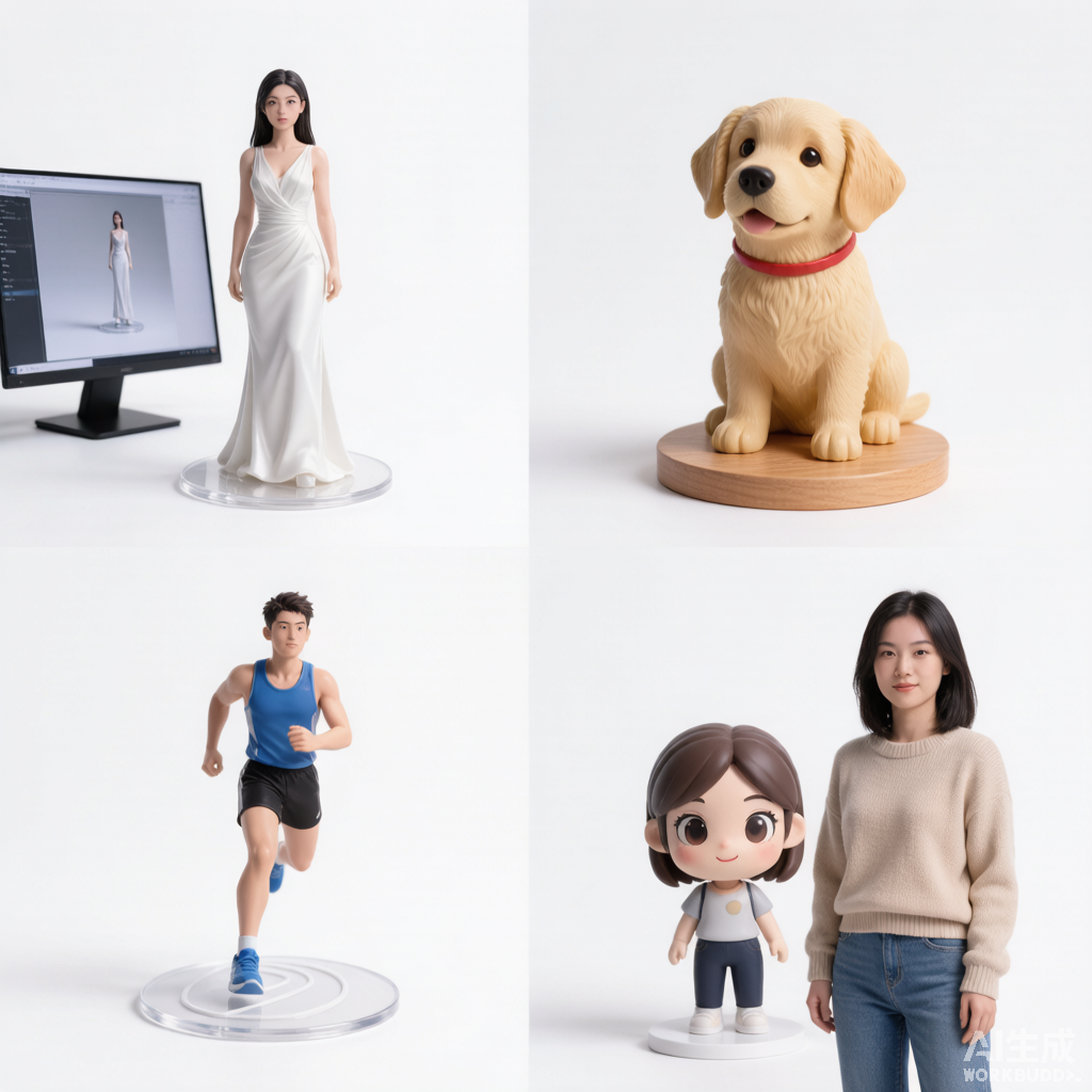 Custom mixed multi-character 3D figurine from photos by Joyfulpop