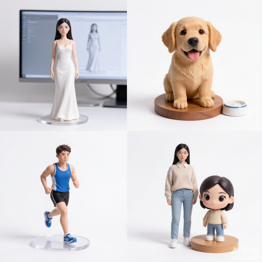 Custom mixed multi-character 3D figurine from photos by Joyfulpop