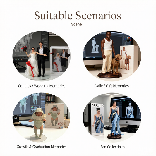 Custom mixed multi-character 3D figurine from photos by Joyfulpop