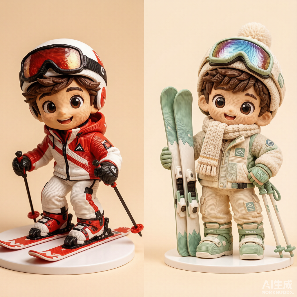 Custom cartoon-style 3D figurine handcrafted from photo by Joyfulpop