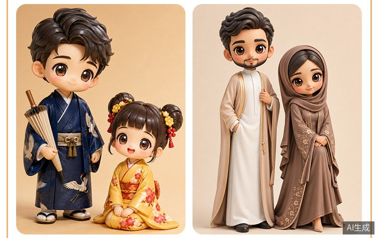 Custom friends 3D figurine from photo by Joyfulpop