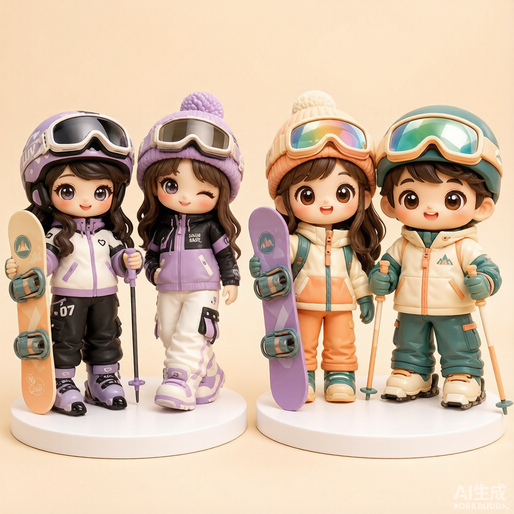 Custom cartoon-style 3D figurine handcrafted from photo by Joyfulpop