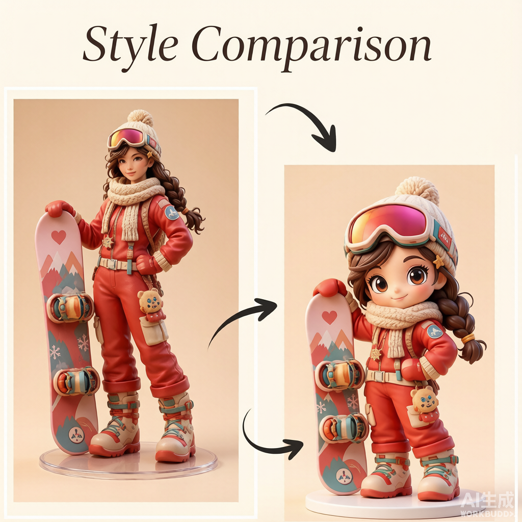 Custom cartoon-style 3D figurine handcrafted from photo by Joyfulpop