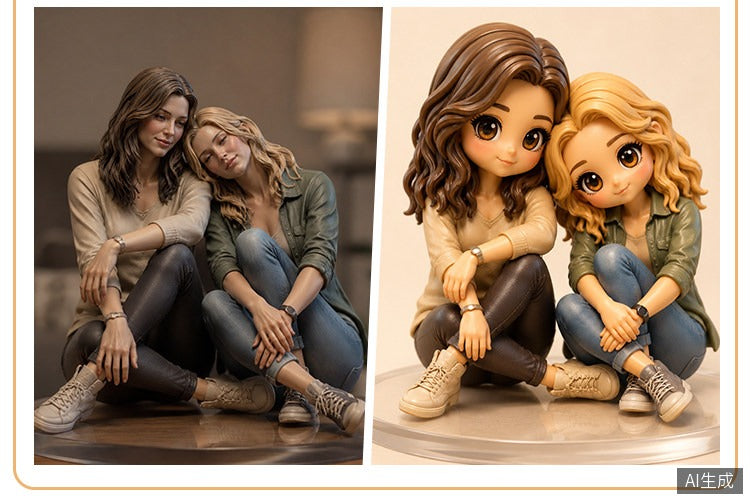 Custom friends 3D figurine from photo by Joyfulpop