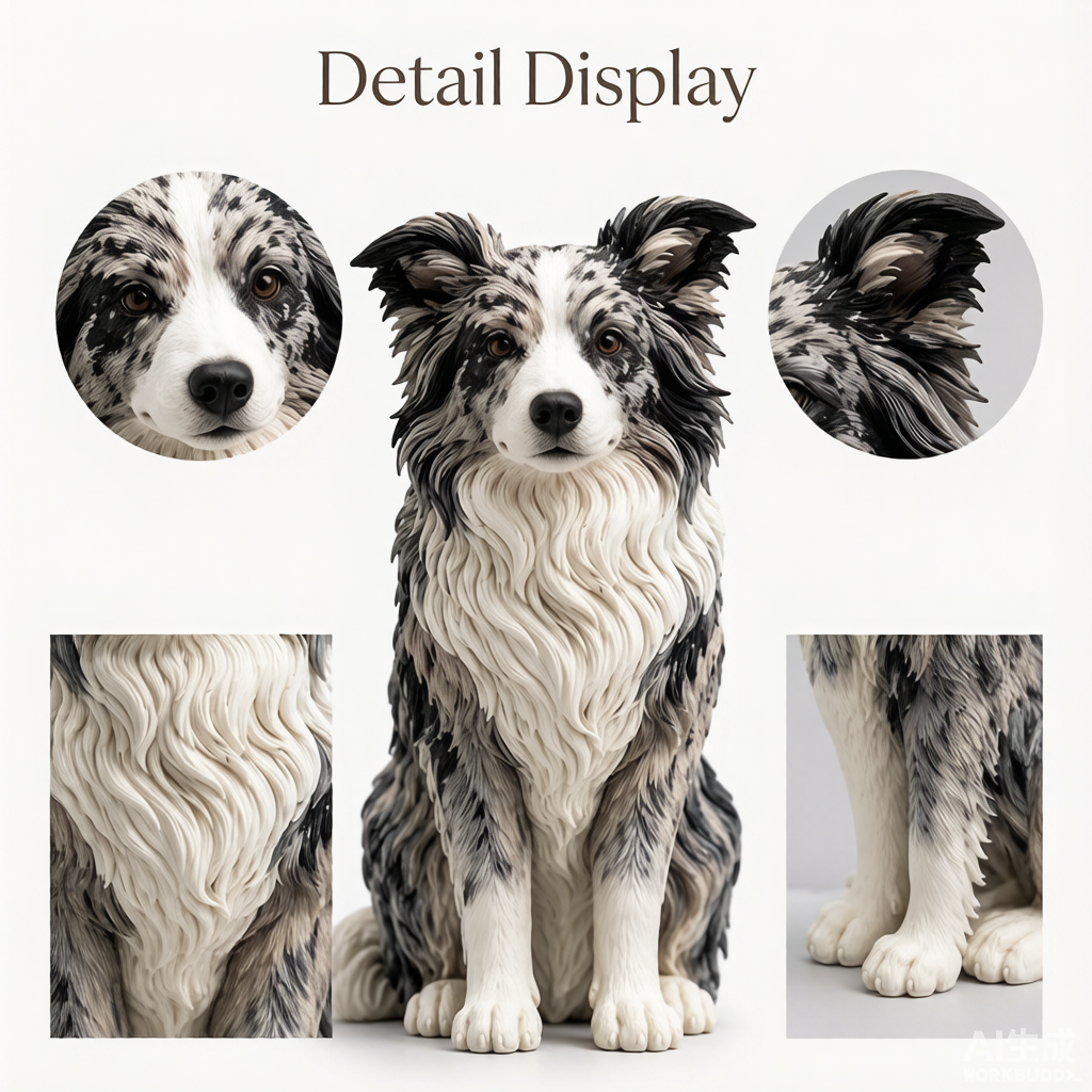 Custom pet memorial 3D figurine from photo by Joyfulpop