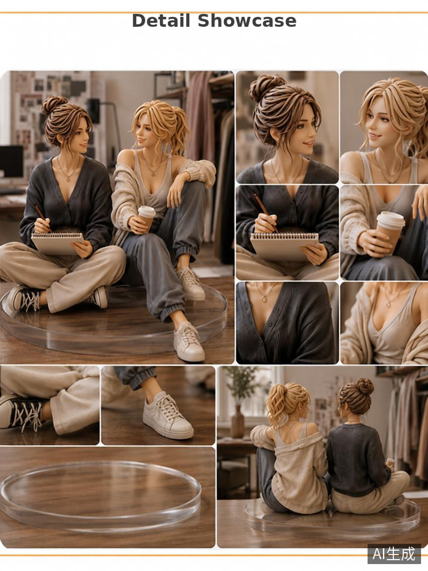 Custom friends 3D figurine from photo by Joyfulpop