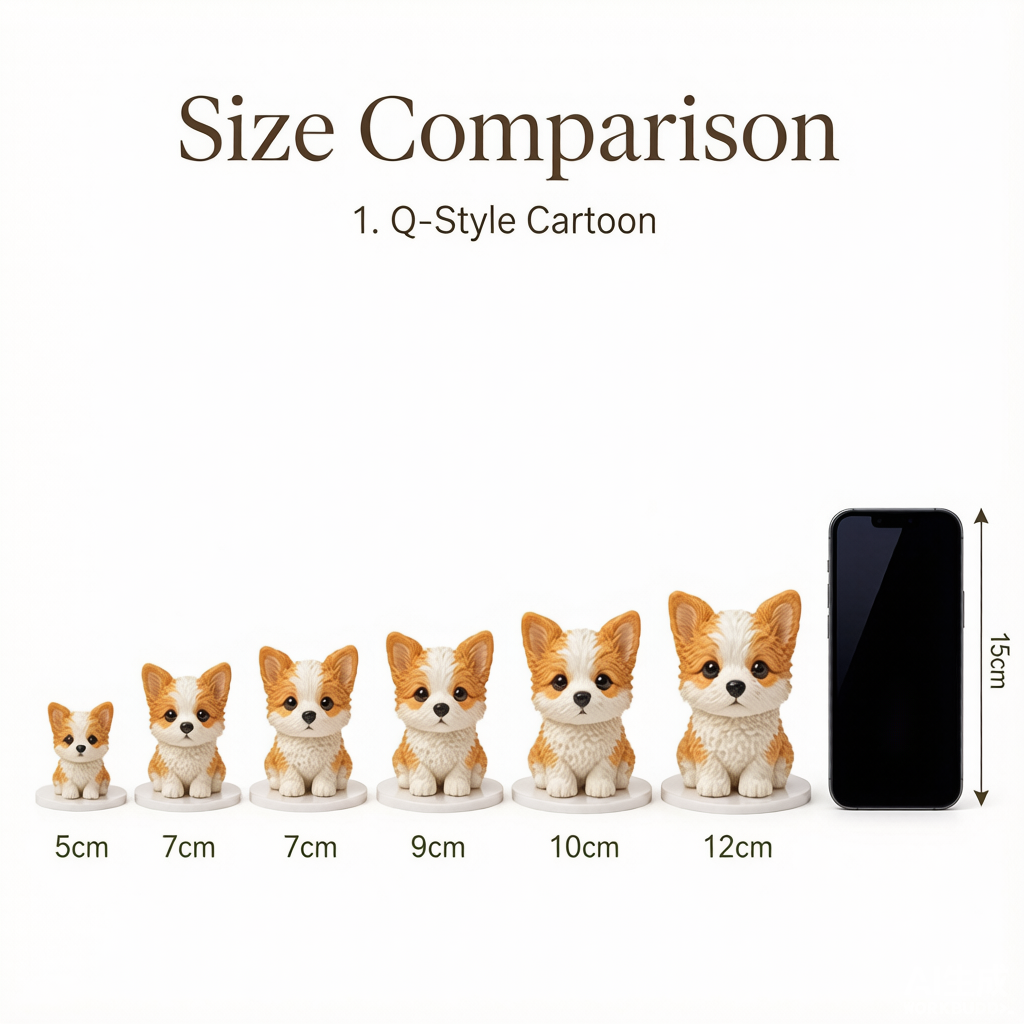 Custom pet memorial 3D figurine from photo by Joyfulpop