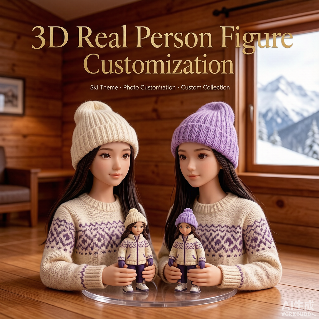 Custom cartoon-style 3D figurine handcrafted from photo by Joyfulpop