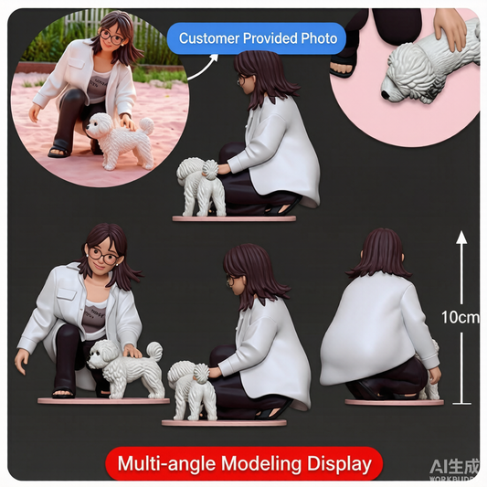 Custom lifestyle 3D figurine in dynamic pose from photo by Joyfulpop