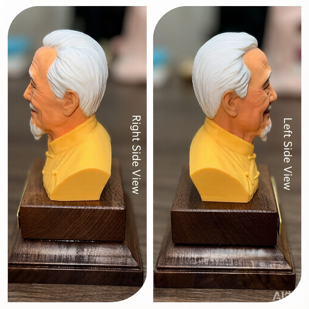Custom elderly memorial 3D figurine from photo by Joyfulpop