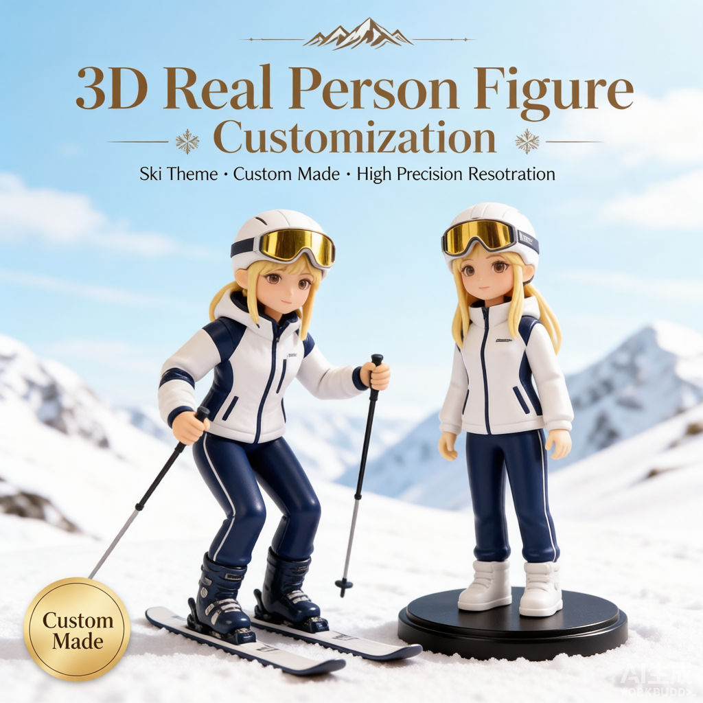 Custom cartoon-style 3D figurine handcrafted from photo by Joyfulpop
