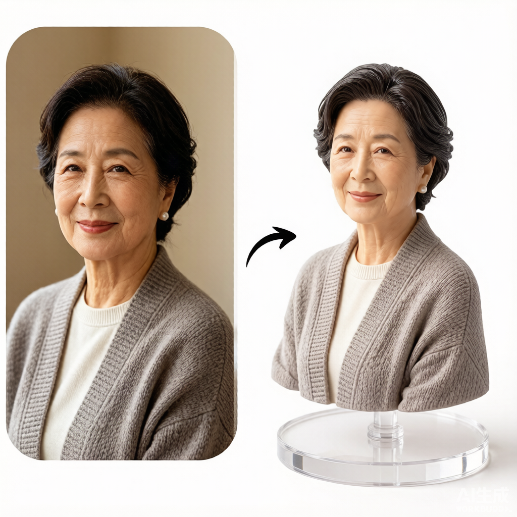 Custom half-body 3D bust figurine from photo by Joyfulpop