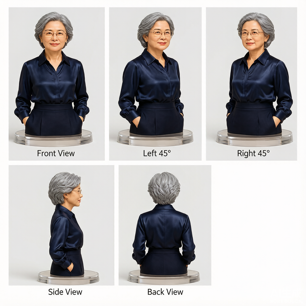 Custom half-body 3D bust figurine from photo by Joyfulpop