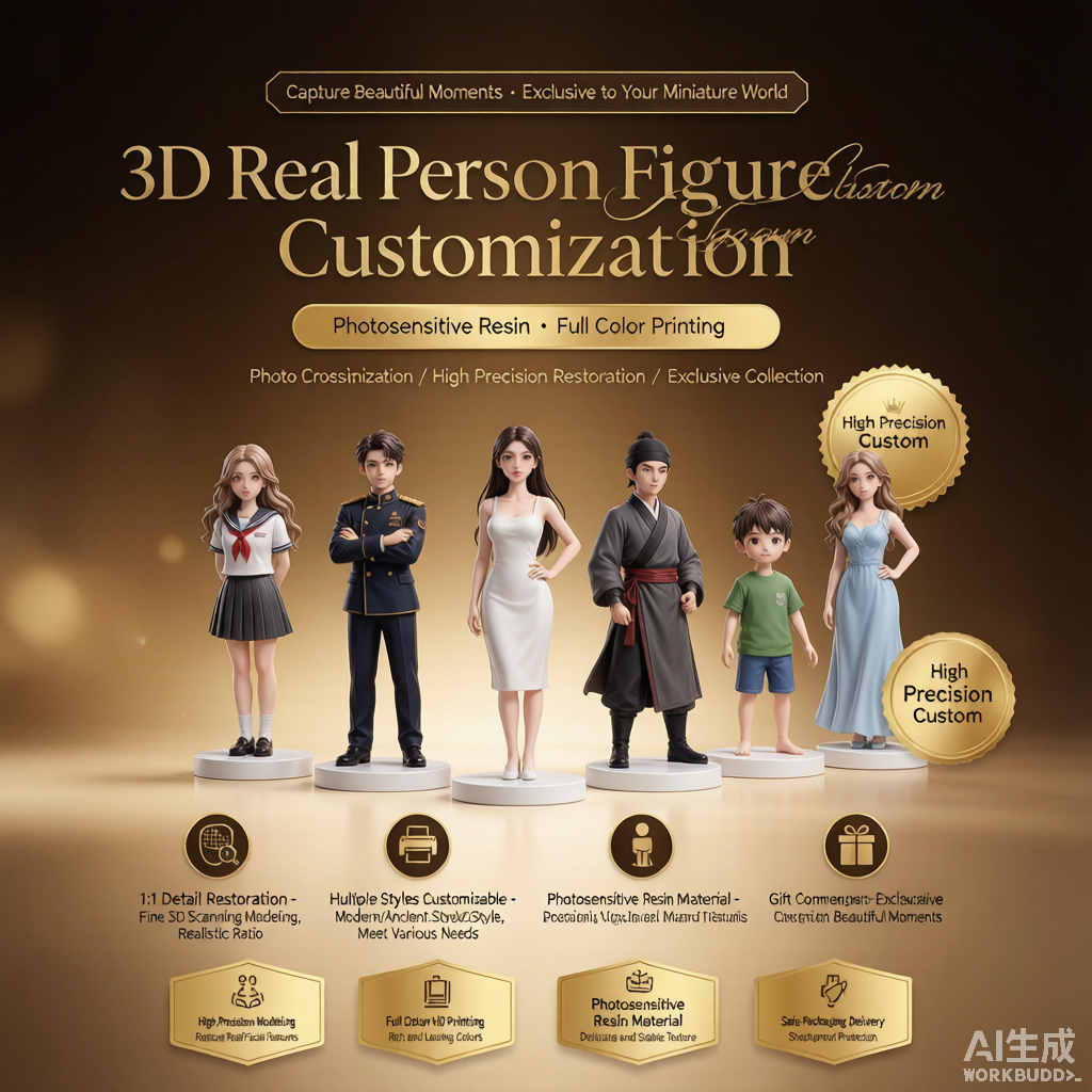 Custom single person 3D figurine from photo by Joyfulpop