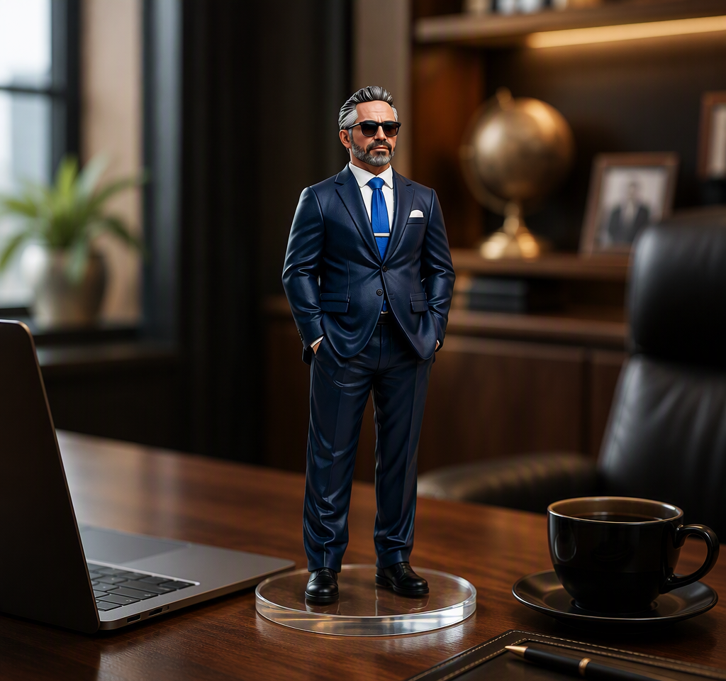 Custom half-body 3D bust figurine from photo by Joyfulpop
