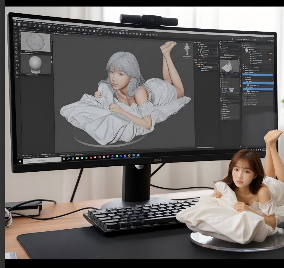 Custom single person 3D figurine from photo by Joyfulpop