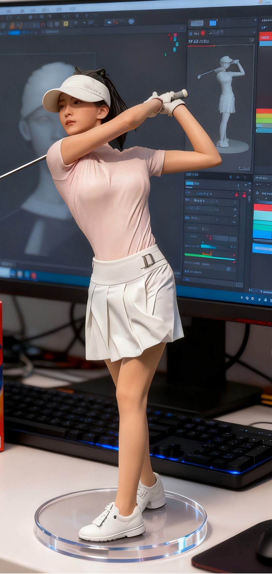 Custom half-body 3D bust figurine from photo by Joyfulpop