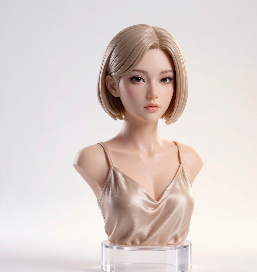 Custom half-body 3D bust figurine from photo by Joyfulpop