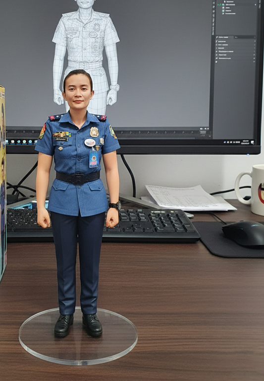 Custom half-body 3D bust figurine from photo by Joyfulpop