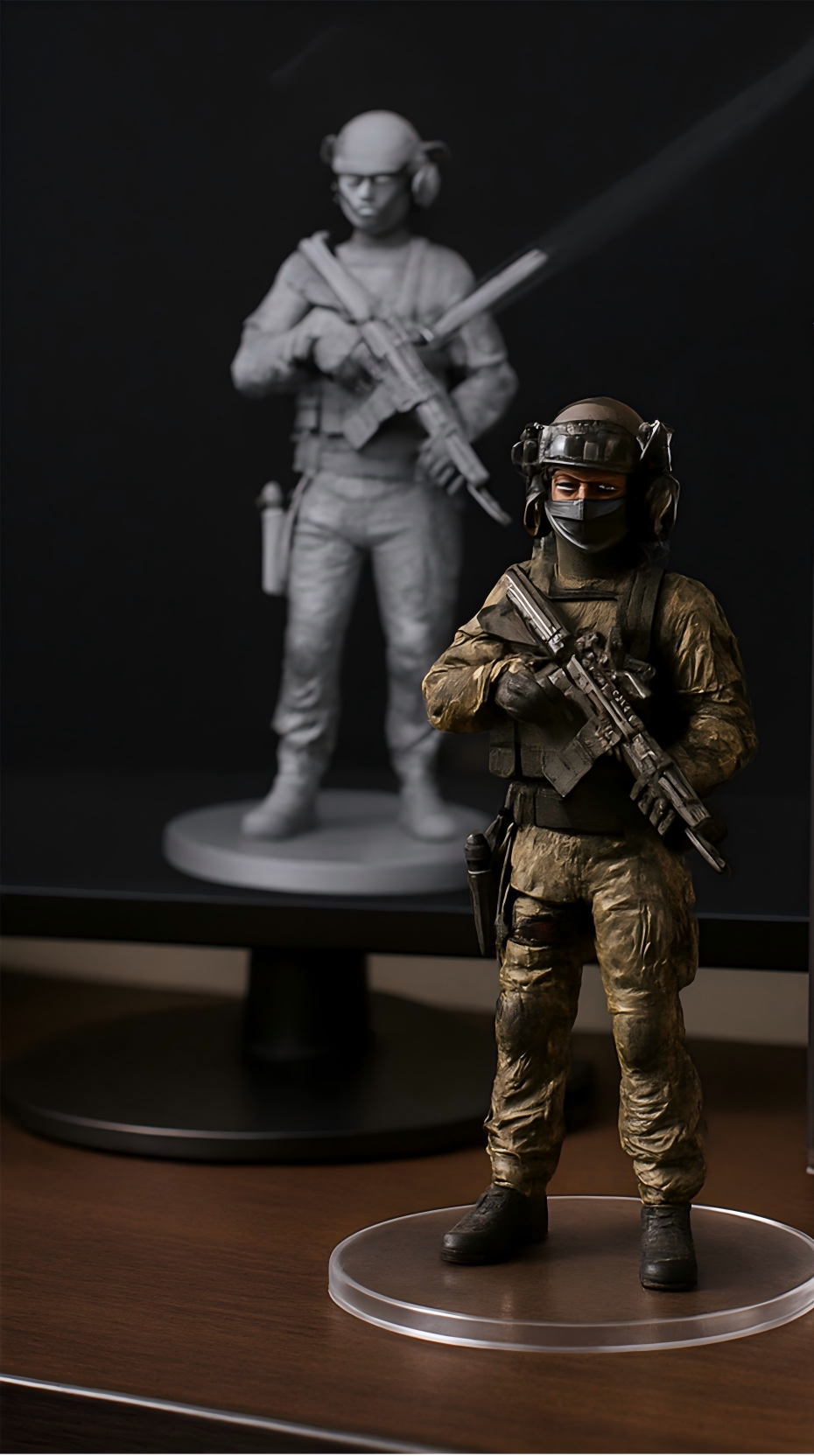 Custom half-body 3D bust figurine from photo by Joyfulpop