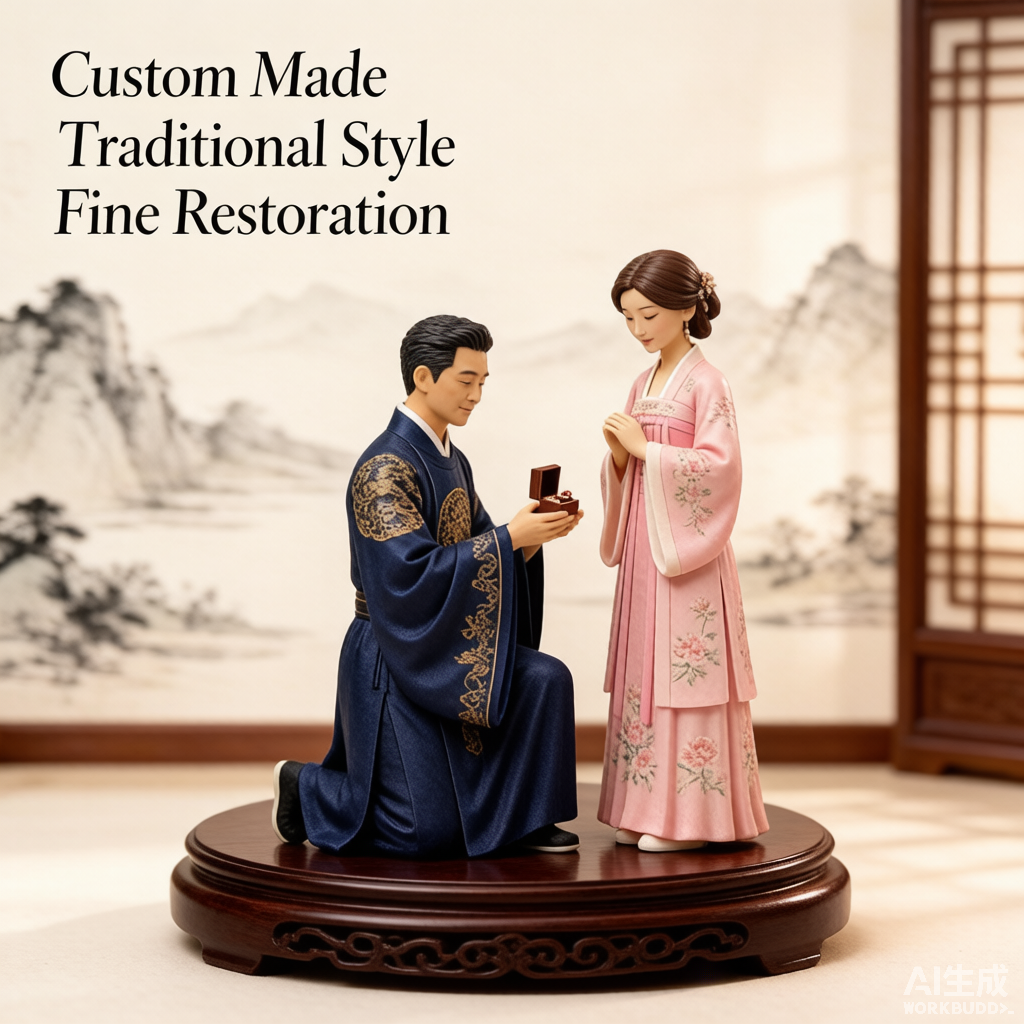 Custom wedding couple 3D figurine from photo by Joyfulpop